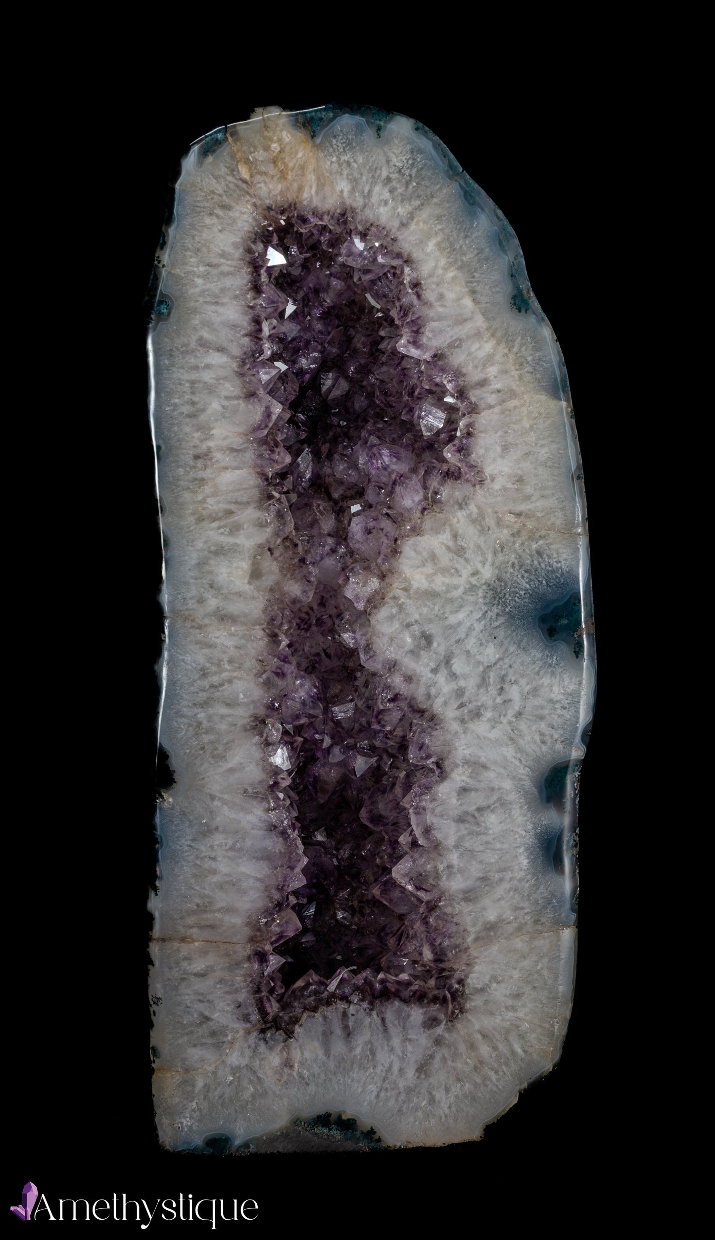 Amethysts with Agate borders - Iracema